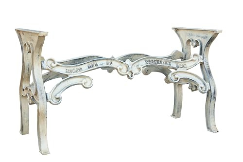 Biscottini Tischfuß aus Gusseisen 128 x 72 x 59 cm – Gestell Beine – Basis für Glasplatte – Gestell für Esstisch, Schreibtisch, Gartentisch – rechteckige Tischfüße von Biscottini