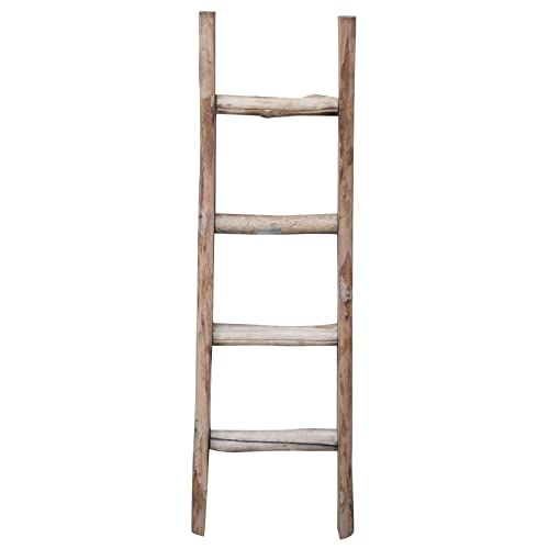 Biscottini Treppe aus Holz Handtuchhalter 100 x 32 x 7 cm Leiter Handtuchhalter Bad Boden | Dekorative Leiter von Biscottini