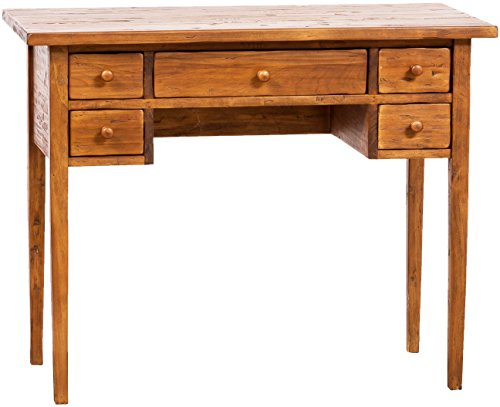 Biscottini Vintage Schreibtisch 100 x 148 x 80 cm | Antiker Schreibtisch aus Holz | Klassische Schreibtische von Biscottini