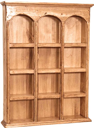 Biscottini Hängeschrank für Küche und Bad, Holz, weiß, 54,5 x 12,5 x 72 cm, Shabby-Chic-Vitrine, Hängeschrank für Badezimmer von Biscottini