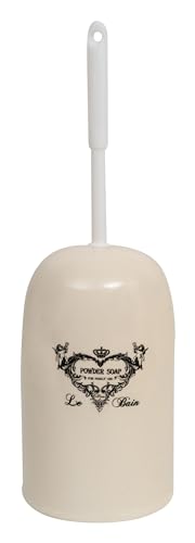 Biscottini WC-Bürstenhalter L 12 x T 10 x H 16,2 cm – WC-Bürstenhalter mit Toilettenpapierhalter – dekoriertes Porzellan – elegant – robust von Biscottini