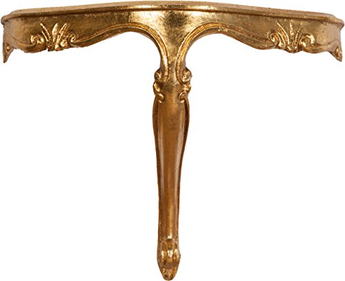 Biscottini Wandkonsole antik 43x32x21 cm Made in Italy | Barock wandregal Gold | Wandkonsole barock | Shabby deko | Barock Konsole von Biscottini