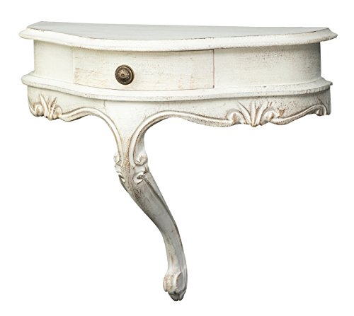 Biscottini - Wandregal aus Holz mit antikweißem Finish - L 43 x T 21 x H 39 cm - Eckregal für die Küche - Made in Italy - Regal von Biscottini