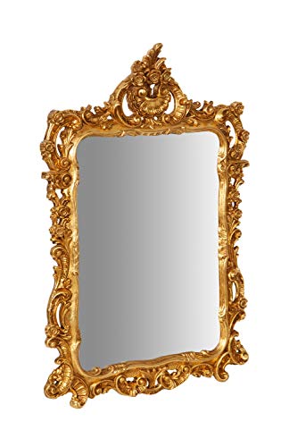 Biscottini Wandspiegel groß 106x8x70 cm Made in Italy | Badezimmerspiegel Holz | Spiegel Vintage für Wand | Spiegel Gold von Biscottini