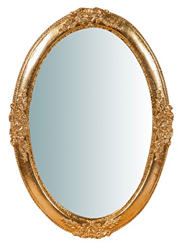 Biscottini Wandspiegel in vertikaler oder horizontaler Form im Shabby-Stil aus Holz mit Blattgold antik Maße L 46 x B 3 x H 65 cm Handwerkskunst Florentino Made in Italy von Biscottini