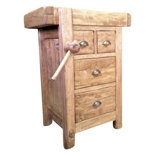 Biscottini Werkbank, Holz, Natürliches Braun, L64,5XPR57,5XH82,5 von Biscottini