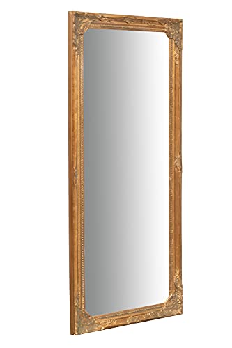 Biscottini spiegel gold 82x35x2 cm Made in Italy | Wandspiegel Holz | spiegel lang horizontal und vertikal | wandspiegel groß für das Haus von Biscottini