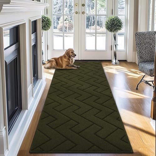 Biscpro Fußmatte Innen und Außen 60x180cm Waschbar Fussmatte,Wasserdicht Türmatte,Rutschfester Schmutzfänger Teppich für Eingang,Haustür,Patio,Flur-Oliver Green Biscpro Fußmatte Innen und Außen 60x180cm Waschbar Fussmatte,Wasserdicht Türmatte,Rutschfester Schmutzfänger Teppich für Eingang,Haustür,Patio,Flur-Oliver Green von Biscpro