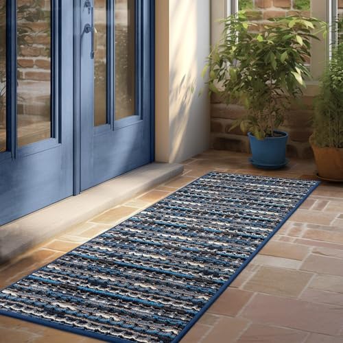 Biscpro Fußmatte Schmutzfangmatte Innen,Sauberlaufmatte Teppich rutschfeste Waschbar Fussmatte Doormat für Eingangsbereich,Haustür,Patio,Flur,Garten,Porch-50x120cm von Biscpro