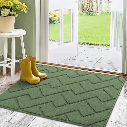 Biscpro Fußmatte Innen Außen 80 x 100 cm, Schmutzfangmatte rutschfest Fussmatte Innen Waschbar Eingangsteppich Innen Fussmatten Haustür dünn Innen für Eingang, Flur, Garten, Innen, Haustier- Grün Biscpro Fußmatte Innen Außen 80 x 100 cm, Schmutzfangmatte rutschfest Fussmatte Innen Waschbar Eingangsteppich Innen Fussmatten Haustür dünn Innen für Eingang, Flur, Garten, Innen, Haustier- Grün von Biscpro