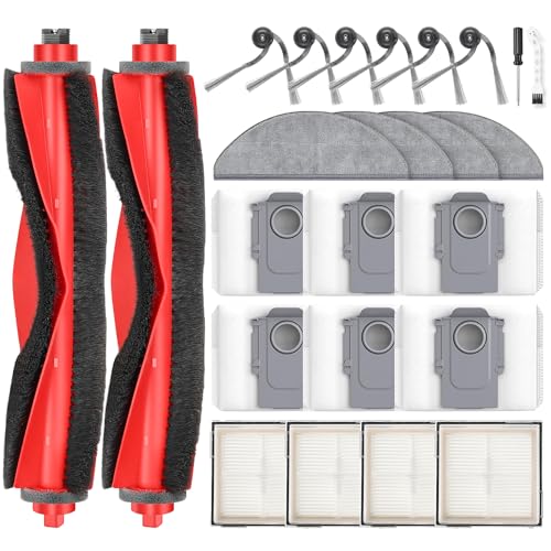 24 Stück Zubehör für Q10 X5+ Saugroboter, Ersatzteil mit 6 Staubbeutel 6 Seitenbürsten 4 Wischtücher 4 HEPA Filter 2 Hauptbürste 1 Reinigungsbürste 1 Schraubendreher 24 Stück Zubehör für Q10 X5+ Saugroboter, Ersatzteil mit 6 Staubbeutel 6 Seitenbürsten 4 Wischtücher 4 HEPA Filter 2 Hauptbürste 1 Reinigungsbürste 1 Schraubendreher von Bisenkud
