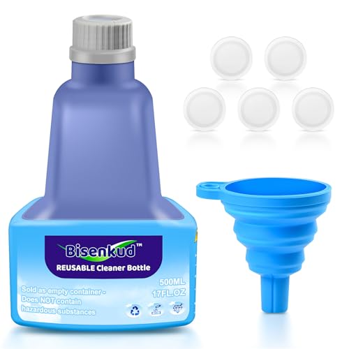 Wiederverwendbare Nachfüllflasche für Swiffer WetJet Spray Mop, Nachfüllflasche 500 ml, inklusive 1 Flasche, 1 Trichter aus Silikon, 5 Silikondichtungen (enthält keine Reinigungsmittel Wiederverwendbare Nachfüllflasche für Swiffer WetJet Spray Mop, Nachfüllflasche 500 ml, inklusive 1 Flasche, 1 Trichter aus Silikon, 5 Silikondichtungen (enthält keine Reinigungsmittel von Bisenkud