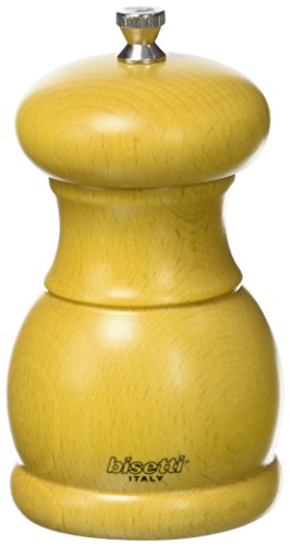 Bisetti 5342 Salzmühle, Buche, 11,5 cm, Gelb von Bisetti