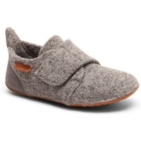 Bisgaard Hausschuh "casual wool" Klettschuh mit Lammwolle gefüttert, Größenschablone zum Download von Bisgaard