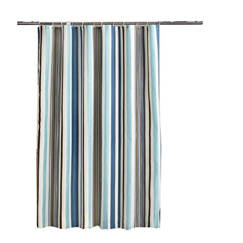 Bishilin 3D Duschvorhang Anti-Schimmel Streifen Vintage Duschvorhang 200x200 cm von Bishilin