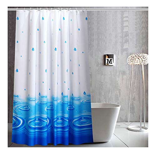 Bishilin Anti-Schimmel Duschvorhang 300x200 Wasser und Wassertropfen Badvorhang Anti-Schimmel von Bishilin