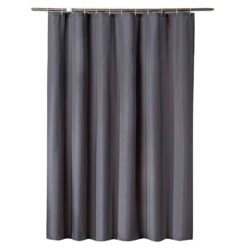 Bishilin Duschvorhang Anthrazit Wasserdicht, Duschvorhang 150x200 Antishimmel Dunkelgrau Modern Einfarbig Badewanne Vorhang Textil Waschbar von Bishilin