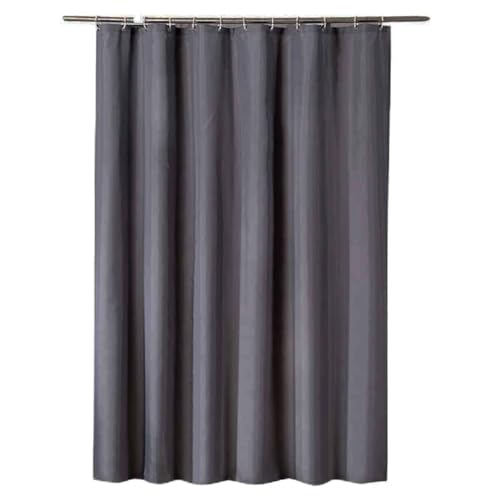 Bishilin Polyester-Stoff Duschvorhang Antischimmel Grau Bad Vorhang für Badezimmer 100x180 cm von Bishilin