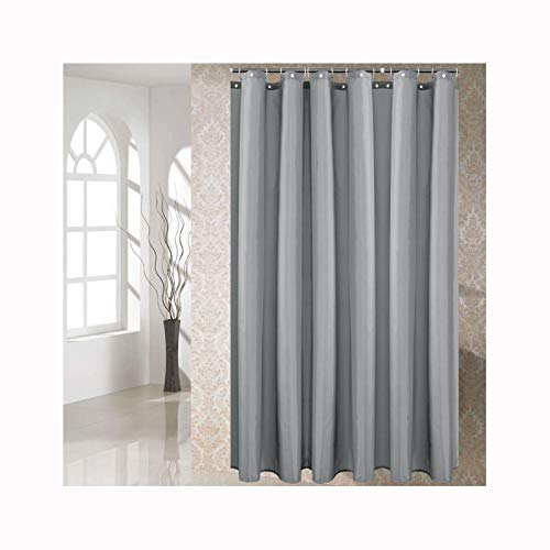 Bishilin Polyester-Stoff 3D Duschvorhang Vintage Hellgrau 3D Lustiger Duschvorhang Vintage 100x200 cm von Bishilin