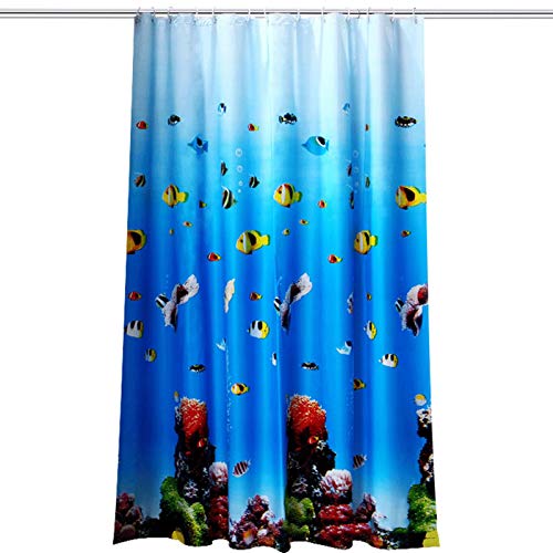 Bishilin Polyester-Stoff Duschvorhang Waschbar Fisch im Meeresboden 3D Anti Schimmel Duschvorhang 200x200 cm Bishilin Polyester-Stoff Duschvorhang Waschbar Fisch im Meeresboden 3D Anti Schimmel Duschvorhang 200x200 cm von Bishilin