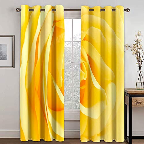 Bishilin Verdunklung Gardinen Vorhang Wohnzimmer Polyester 274x244CM, Blumen Fenster Vorhänge Blickdicht Lang mit Ösen von Bishilin