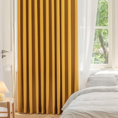 Bishilin Vorhänge Blickdicht mit Ösen, Verdunklungsvorhänge Gelb 2er Set 132x160CM Leinenoptik Modern Einfach Gardinen Schlafzimmer Kinderzimmer Jugendzimmer Bishilin Vorhänge Blickdicht mit Ösen, Verdunklungsvorhänge Gelb 2er Set 132x160CM Leinenoptik Modern Einfach Gardinen Schlafzimmer Kinderzimmer Jugendzimmer von Bishilin