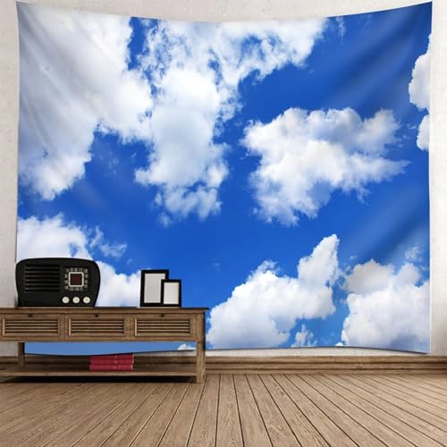 Bishilin Wandbehang Tuch Landschaft, Wandteppich 200x200CM Blauer Himmel und Weiß Wolken Wall Hanging Tapisserie Wandbehang fur Kinderzimmer Wohnzimmer Bishilin Wandbehang Tuch Landschaft, Wandteppich 200x200CM Blauer Himmel und Weiß Wolken Wall Hanging Tapisserie Wandbehang fur Kinderzimmer Wohnzimmer von Bishilin