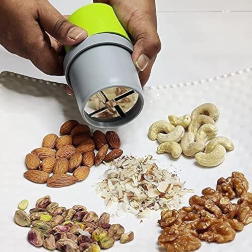 BishtHub Trockenobstschneider und Hobel Trockenfrucht Zerkleinerer für Küche Küchenhelfer Mandelschneider Schneider Trockenfrüchte Schneider Trockenobstreibe von BishtHub