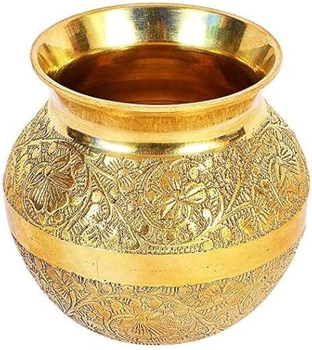 Bishthub Messing Lota Topf Pooja Kalash Topf Arti Lota Messing Karwa Lota Religiöser Artikel für Tempel Verwendung- 8,9 cm Höhe Bishthub Messing Lota Topf Pooja Kalash Topf Arti Lota Messing Karwa Lota Religiöser Artikel für Tempel Verwendung- 8,9 cm Höhe von BishtHub