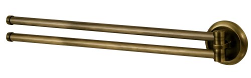 Bisk 00402 Deco Handtuchhalter zweiarmig, Messing-Antik-Optik, 48 x 7,5 x 7,5 cm von Bisk