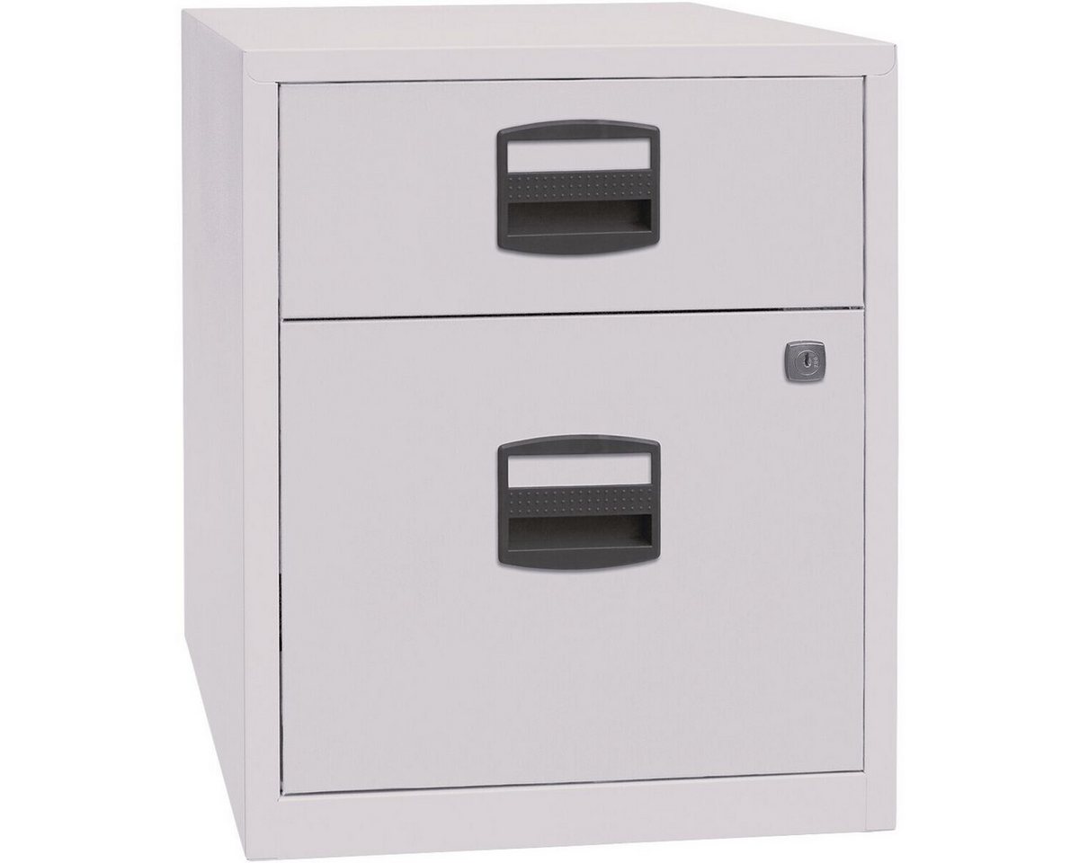 Bisley Home Beistellschrank PFA Schrank aus Stahl, 2 Schubladen, ohne Sockel, A4 von Bisley Home