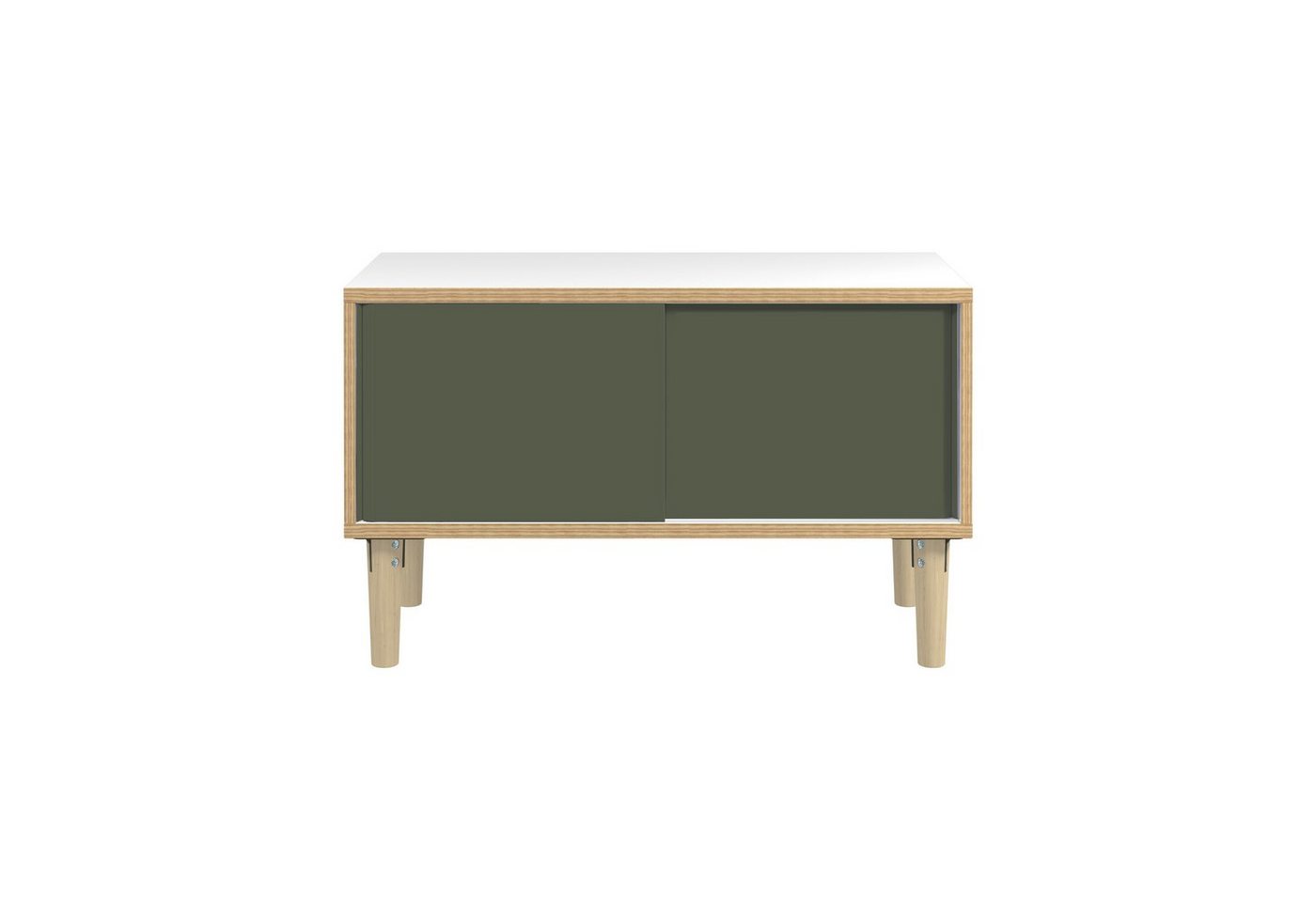 Bisley Sideboard Home, W623 plywood/olivgrün von Bisley