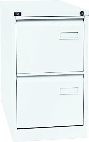 Bisley LIGHT Light Hängeregistraturschrank, einbahnig, DIN A4, 2 HR-Schubladen, Stahl, 696 Verkehrsweiß, 62.2 x 41.3 x 71.099999999999994 cm von BISLEY