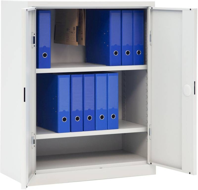 Bisley Light Aktenschrank Flügeltürenschrank Eco montiert 2 Böden 2,5 OH HxBxT 100x80x42cm licht von Bisley Light