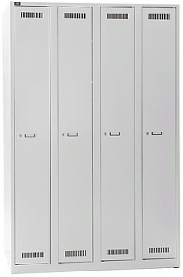 Bisley Light Garderobenschrank Garderobenschrank 4 Abteile lichtgrau von Bisley Light