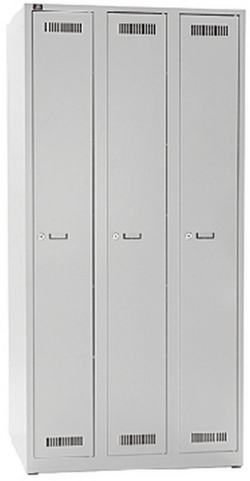 Bisley Light Garderobenschrank Garderobenschrank 3 Abteile lichtgrau von Bisley Light
