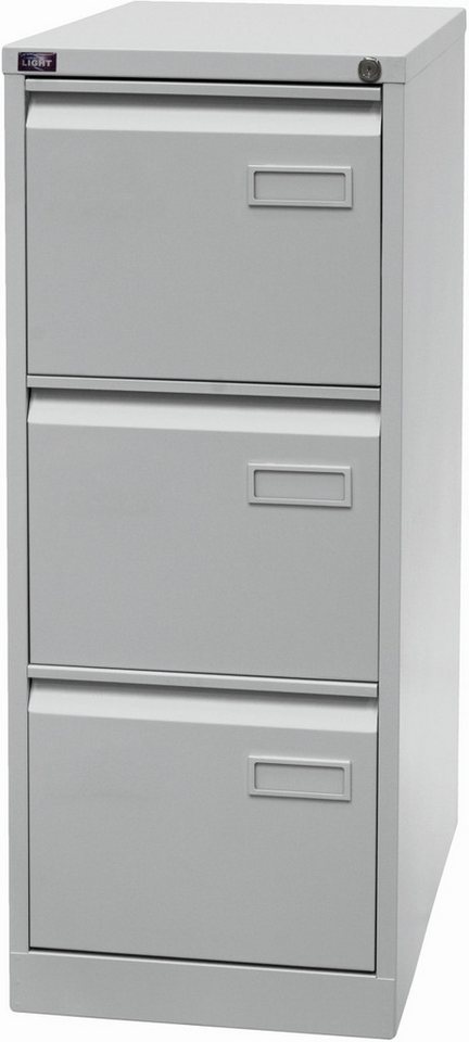 Bisley Hängeschuhschrank Hängeregistraturschrank Light 3 Schübe 1-bahnig lichtgrau. von Bisley