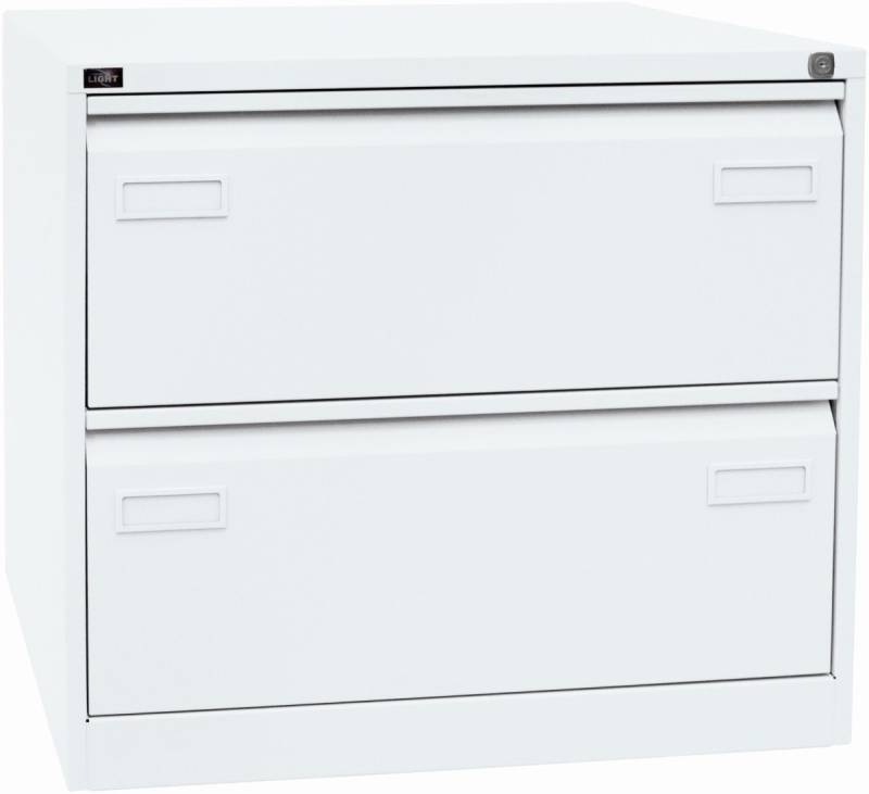 Bisley Hängeschuhschrank Hängeregistraturschrank Light 2 Schübe 2-bahnig verkehrsweiß. von Bisley