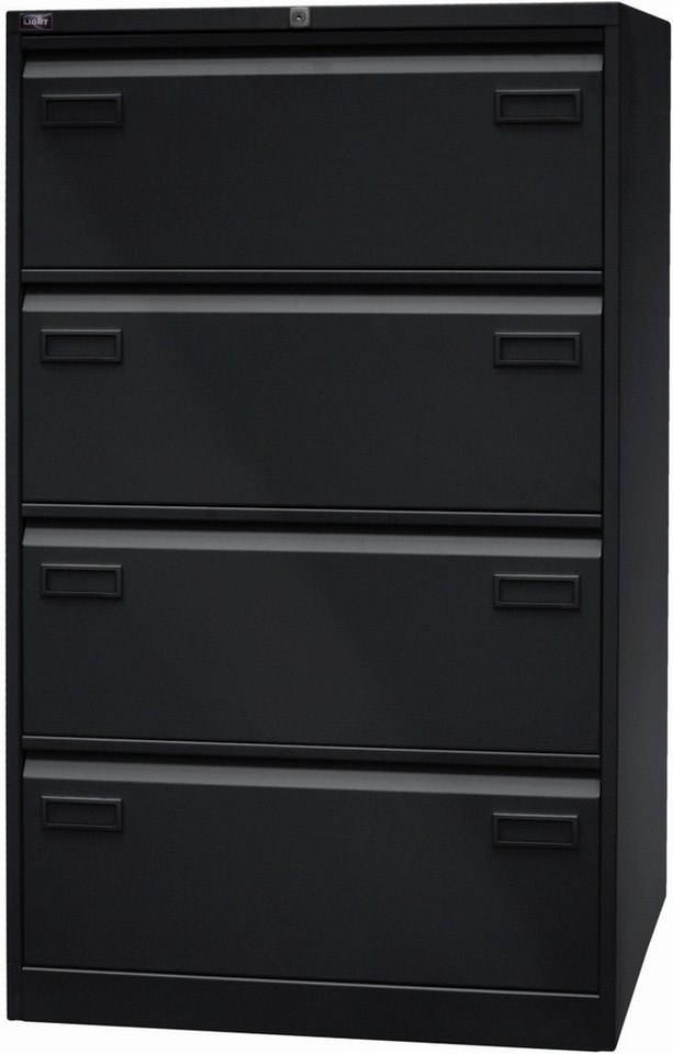Bisley Hängeschuhschrank Hängeregistraturschrank Light 4 Schübe 2-bahnig schwarz. von Bisley