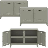 AKTION: 3 BISLEY Sideboards Fern Cabby, FERCAB645P3 lichtgrau 114,0 x 40,0 x 72,5 cm von Bisley