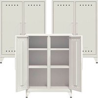 AKTION: 3 BISLEY Sideboards Fern Middle, FERMID696P3 verkehrsweiß 80,0 x 40,0 x 110,0 cm von Bisley