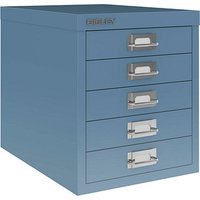 BISLEY MultiDrawer™ L125 Schubladenschrank blau 5 Schubladen 27,9 x 38,0 x 32,5 cm von Bisley