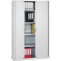 BISLEY Rollladenschrank, 5 OH, Breite 1.200 mm, lichtgrau von Bisley