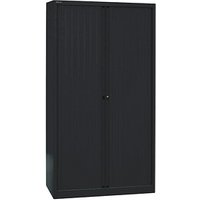 BISLEY Rollladenschrank schwarz 4 Fachböden 100,0 x 43,0 x 198,0 cm von Bisley