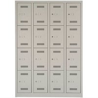 BISLEY Schließfachschrank MonoBloc ML11Q4 lichtgrau ML11Q4645, 16 Schließfächer 118,3 x 50,0 x 170,0 cm von Bisley