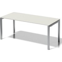 BISLEY Cito Schreibtisch grauweiß, silber rechteckig, 4-Fuß-Gestell silber 180,0 x 80,0 cm von Bisley