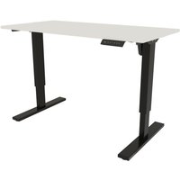 BISLEY Schreibtisch E-StarterTech, elektrisch höhenverstellbar, 160 x 80 cm, schwarz, weiß von Bisley