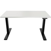BISLEY Schreibtisch E-WonderTech, elektrisch höhenverstellbar, 180 x 80 cm, schwarz, weiß von Bisley