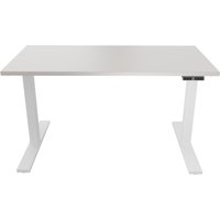 BISLEY Schreibtisch E-WonderTech, elektrisch höhenverstellbar, 180 x 80 cm, weiß, grau von Bisley