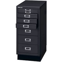 BISLEY MultiDrawer™ L298S Schubladenschrank schwarz 8 Schubladen 27,8 x 38,0 x 67,0 cm von Bisley